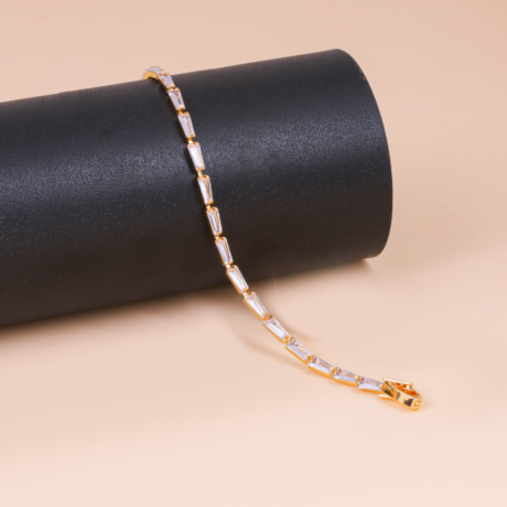 Baguette Bracelet Gold Alternative Set