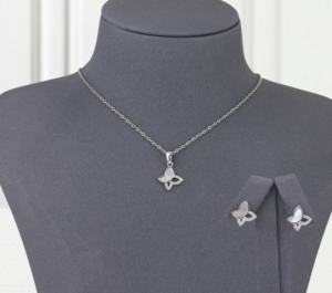 Butterfly Gold Alternative Set Silver