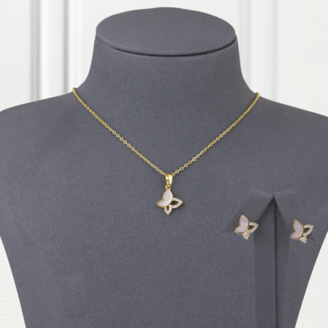 Butterfly Pearl Gold Alternative Set
