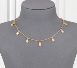 Choker Gold Alternative Crystal Teardrop