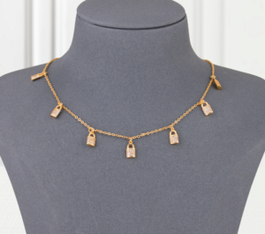 Choker Gold Alternative Golden Love Lock