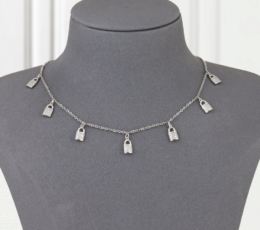 Choker Gold Alternative Love Lock Silver