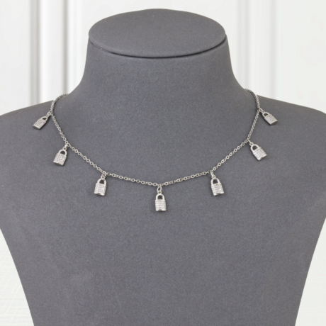 Choker Gold Alternative Love Lock Silver