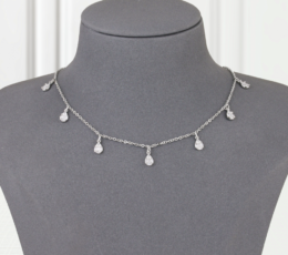 Choker Gold Alternative Teardrop Zircon Silver