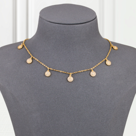 Choker Gold Alternative Zircon Circles