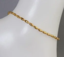 Classic Oval Gold Alternative Anklet