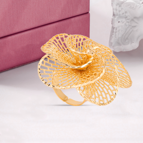 Glory Flower Gold Alternative Ring