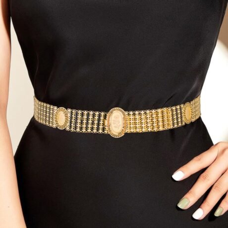 Gold Alternative Belt Jaber Oval Chair