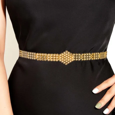 Gold Alternative Hexagonal Belt