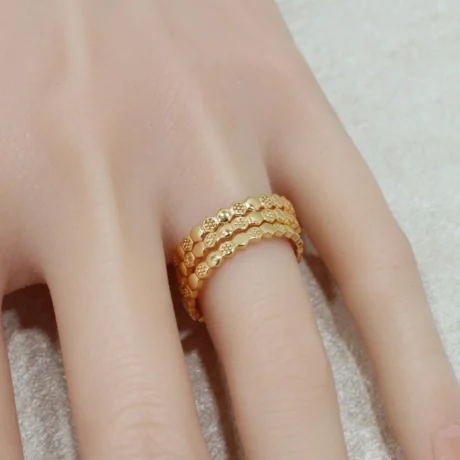 Gold Alternative Ring Double Marami Shomia