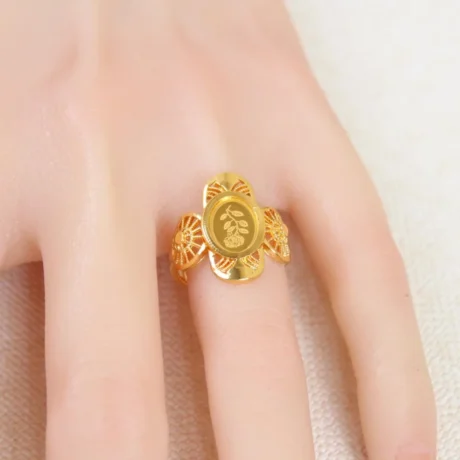 Gold Alternative Ring Engraving Shine