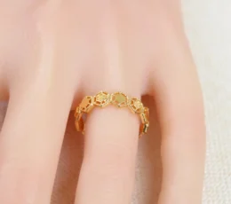 Gold Alternative Ring Hexagonal Design