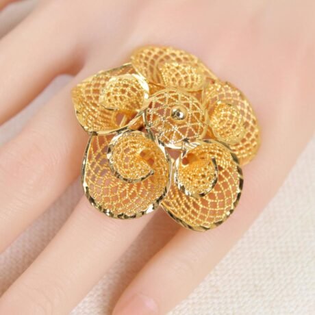 Gold Alternative Ring Horizon Flower