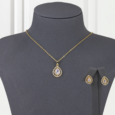 Gold Alternative Set Teardrop Zircon