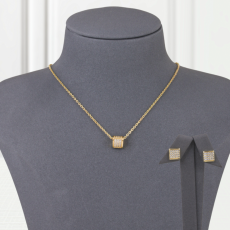 Gold Alternative Set Zircon Ring