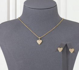 Gold Alternative Set with Zircon Heart