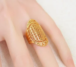 Gold Alternative Ring Elegant Arabesque