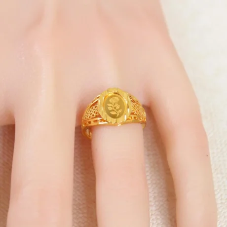 Gold Alternative Ring Flower Stamp