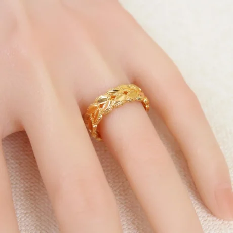 Gold Leaf Alternative Wedding Ring