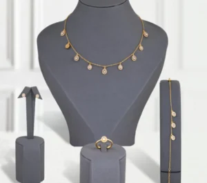 Oval Choker Gold Alternative Set