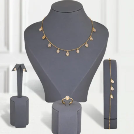 Oval Choker Gold Alternative Set