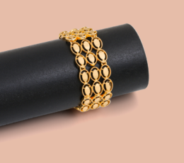 Oval Gold Alternative Bracelet Set