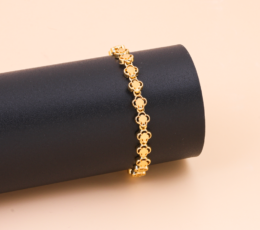 Rose Design Bracelet Gold Alternative Set