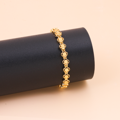 Rose Design Bracelet Gold Alternative Set