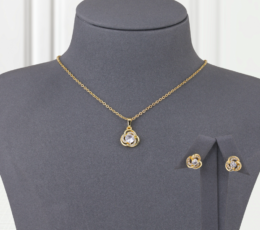 Round Zircon Gold Alternative Set