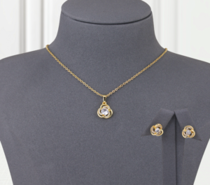 Round Zircon Gold Alternative Set