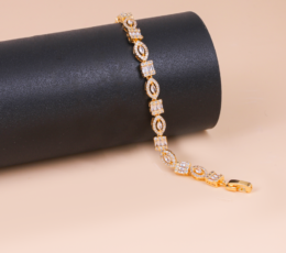 Royal Zircon Bracelet Gold Alternative Set