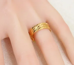 Shiny Gold Alternative Wedding Ring