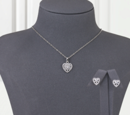 Silver Heart Ray Gold Alternative Set