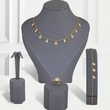 Square Choker Gold Alternative Set