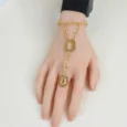 Women's Gold Alternative Square Palm