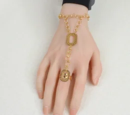 Women's Gold Alternative Square Palm