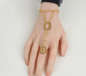 Women's Gold Alternative Square Palm