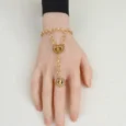 Women's Gold Alternative To Alloy Heart Ornament