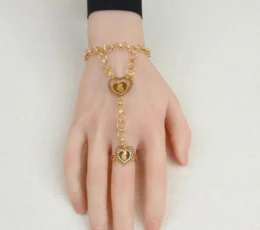 Women's Gold Alternative To Alloy Heart Ornament