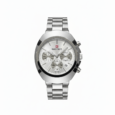 NAVIFACE Men's Luxury Silver Stainless Steel Chronograph Watch