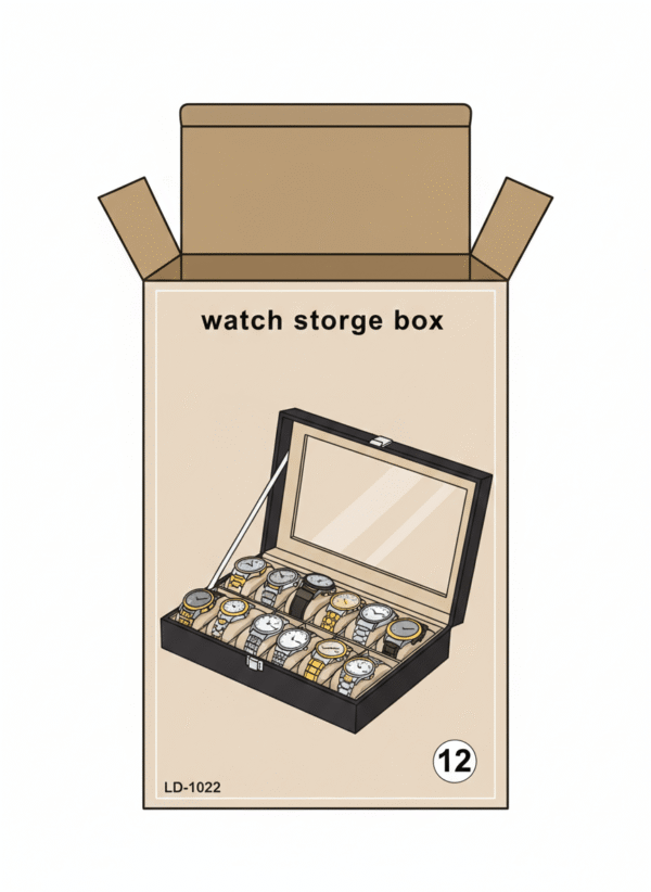 Elegant 12-Slot Watch Collection & Display Box - Image 2
