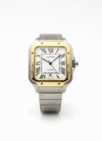 Cartier Santos – Classic Roman Dial Steel Watch