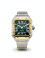 Cartier Santos – Classic Roman Dial Steel Watch