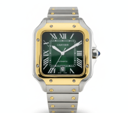 Cartier Santos – Classic Roman Dial Steel Watch