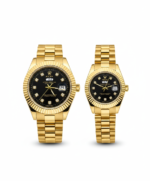 Rolex Day-Date Style Couple Watch Set – Battery Operated Edition
