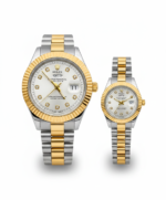 Rolex Day-Date Style Couple Watch Set – Battery Operated Edition