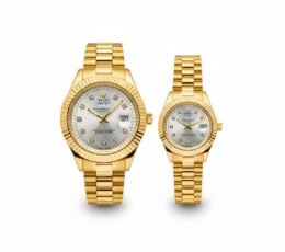 Rolex Day-Date Style Couple Watch Set – Battery Operated Edition