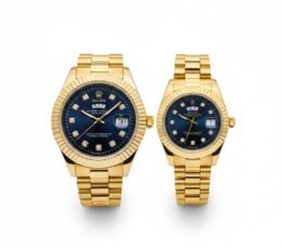 Rolex Day-Date Style Couple Watch Set – Battery Operated Edition