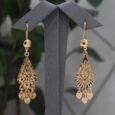 Shankar Gold Alternative Earrings Charm Engravings