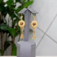 Shankar gold circle earrings